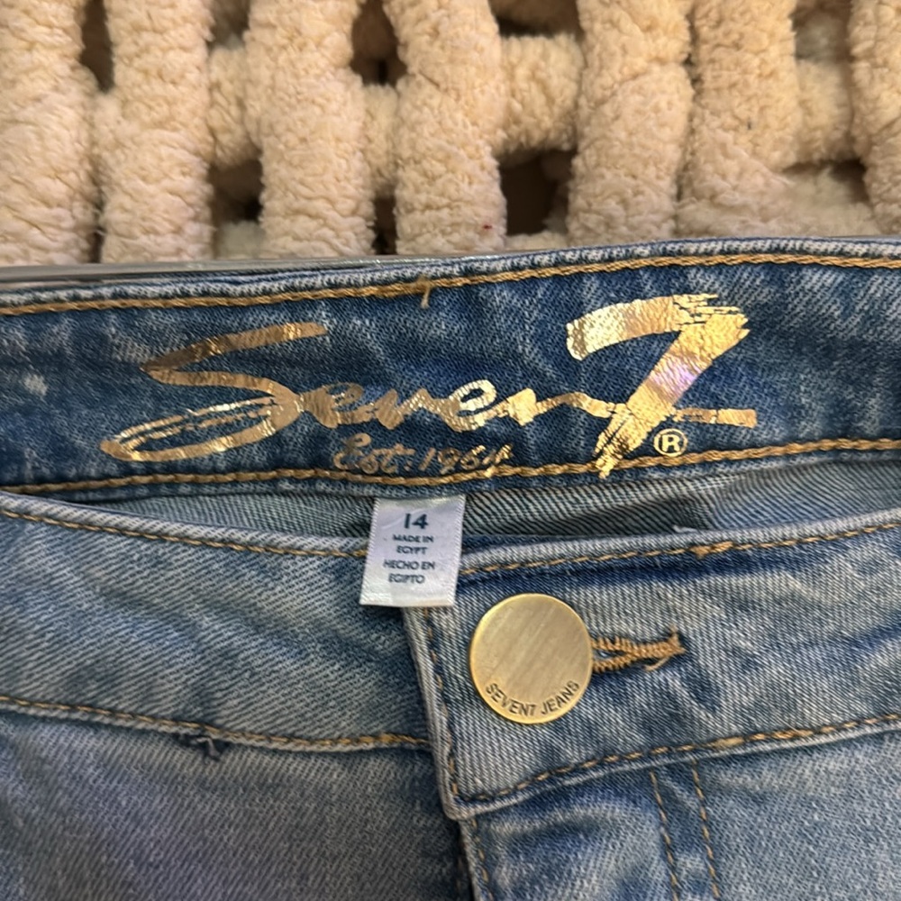 Seven 7 High Rise Bootcut Distressed Jean - Picture 4 of 4